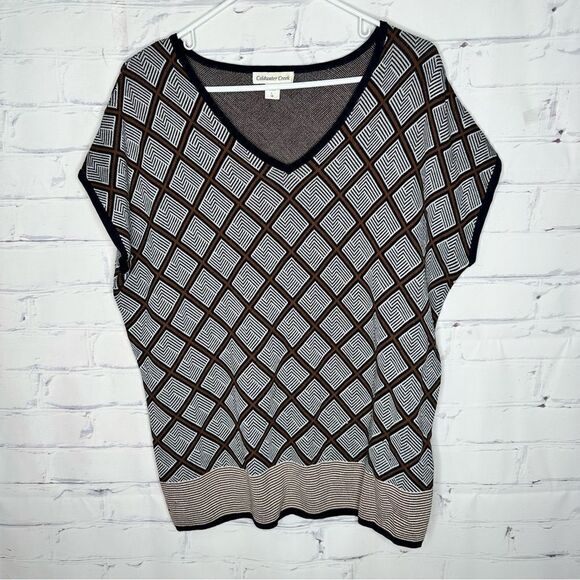Coldwater Creek Tops - Coldwater Creek large brown & black top